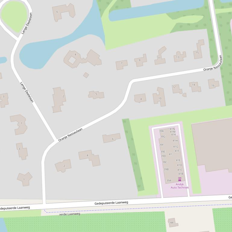 Kaart van de Oranje Nassaulaan.