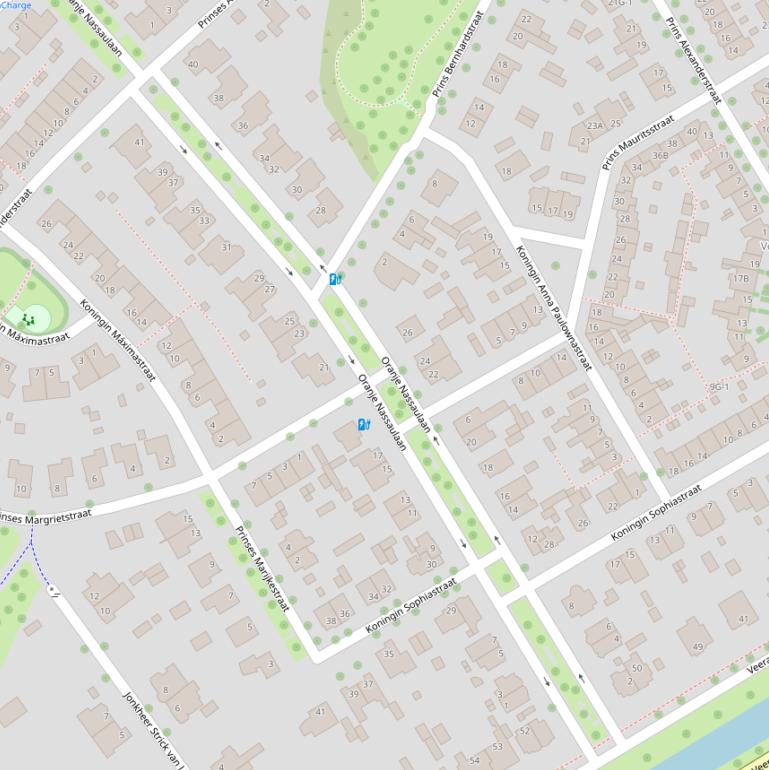 Kaart van de Oranje Nassaulaan.