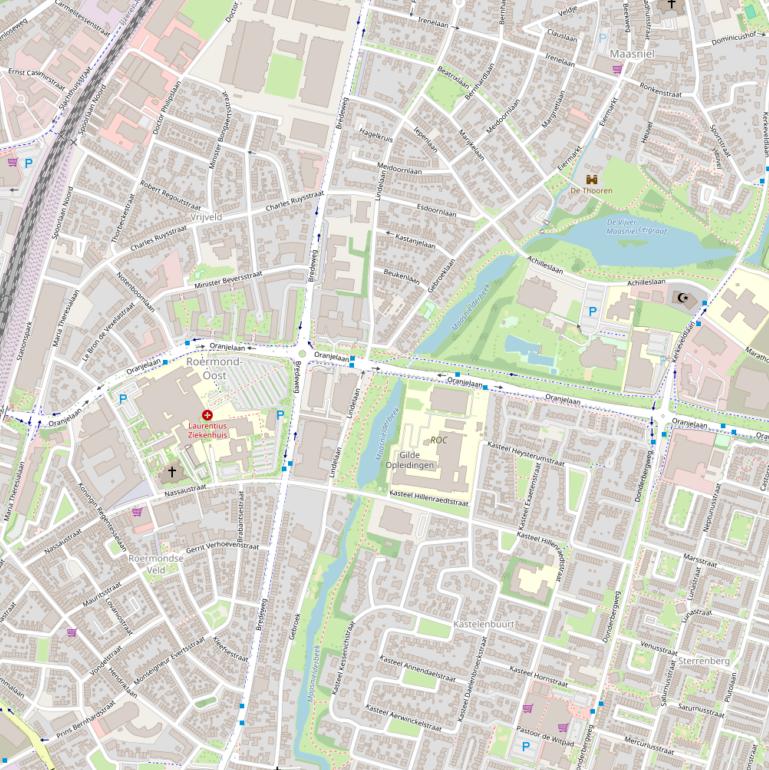 Kaart van de Oranjelaan.