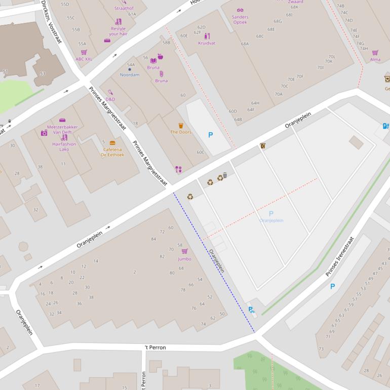 Kaart van het Oranjeplein.