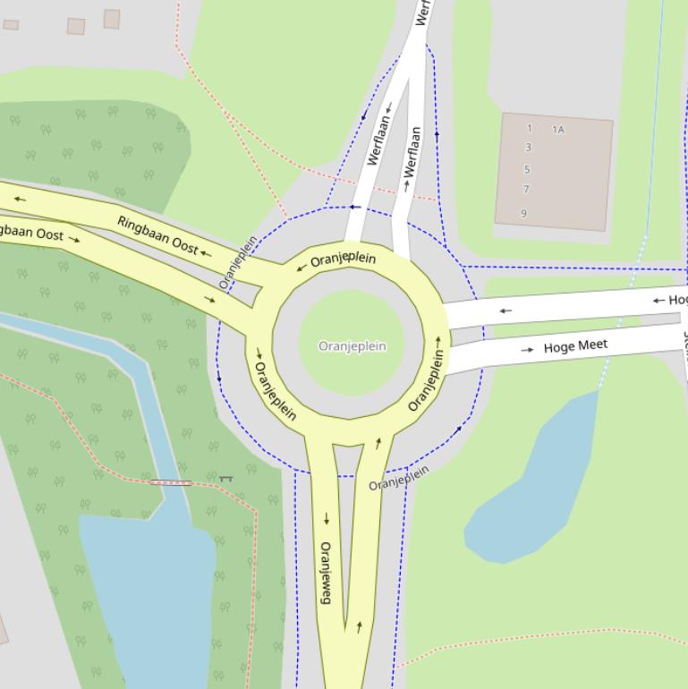 Kaart van het Oranjeplein.