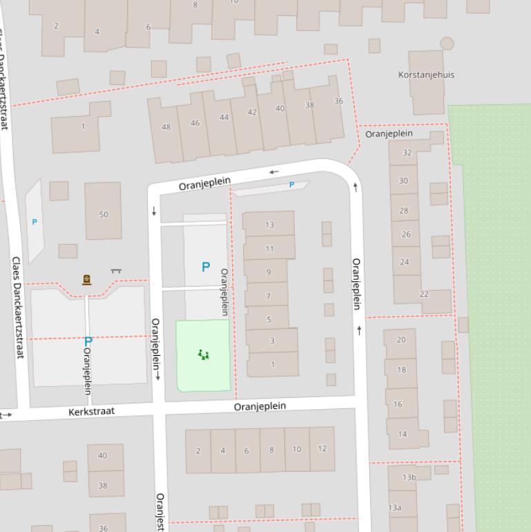 Kaart van het Oranjeplein.