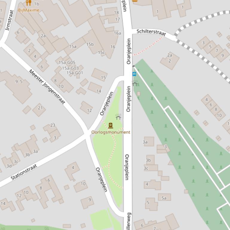 Kaart van het Oranjeplein.