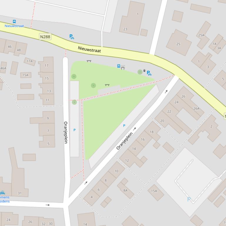 Kaart van het Oranjeplein.