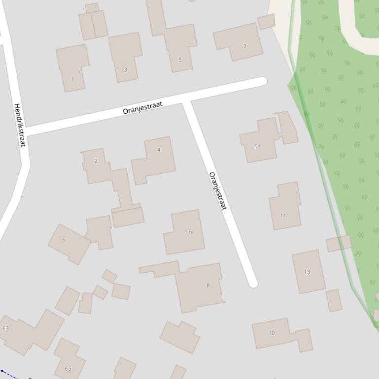 Kaart van de Oranjestraat.