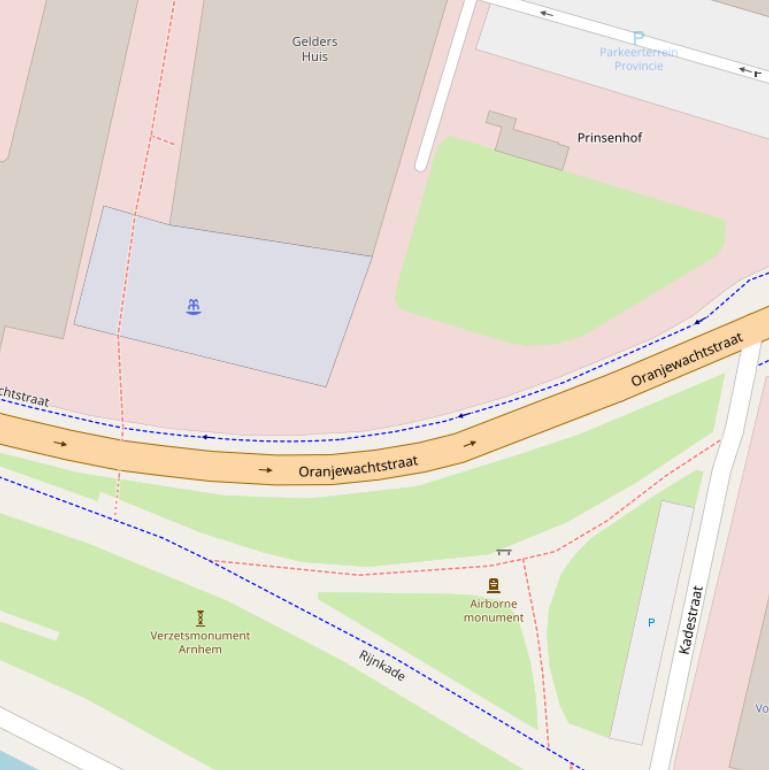 Kaart van de Oranjewachtstraat.