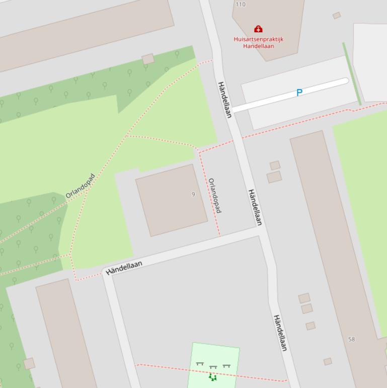 Kaart van het Orlandopad.