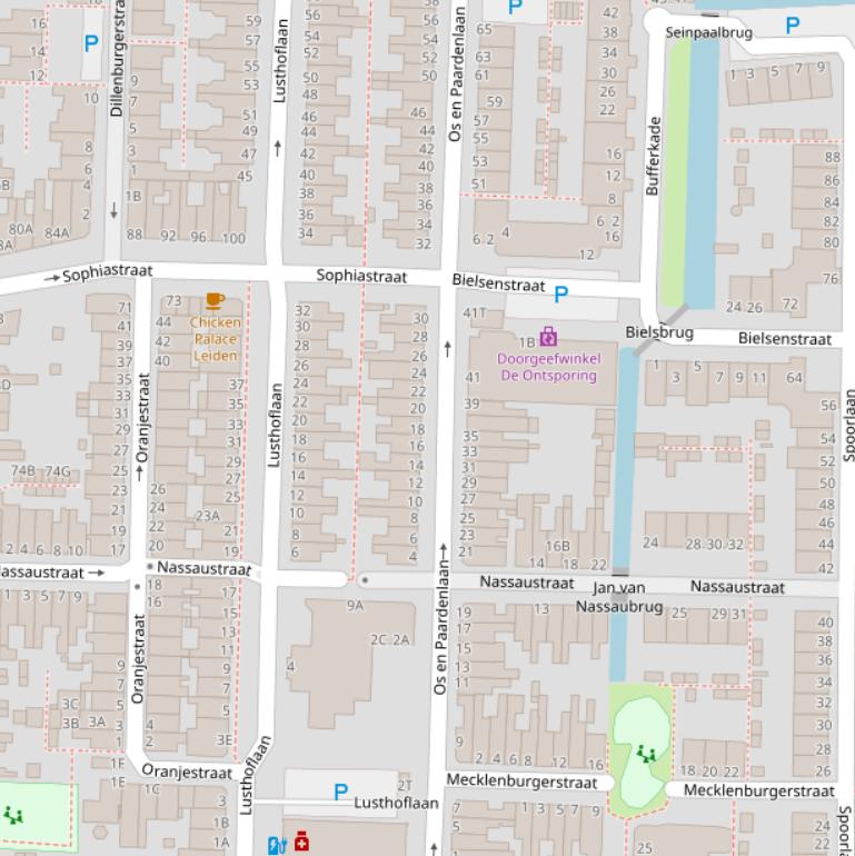 Kaart van  Os en Paardenlaan.