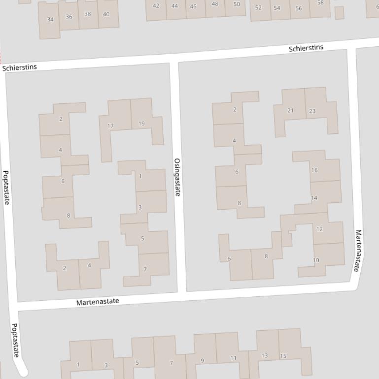 Kaart van  Osingastate.