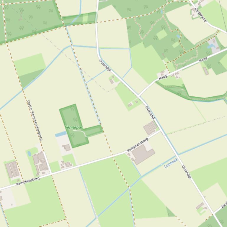 Kaart van de Ossendijk.