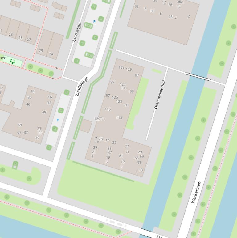 Kaart van de Ossenweiderhof.