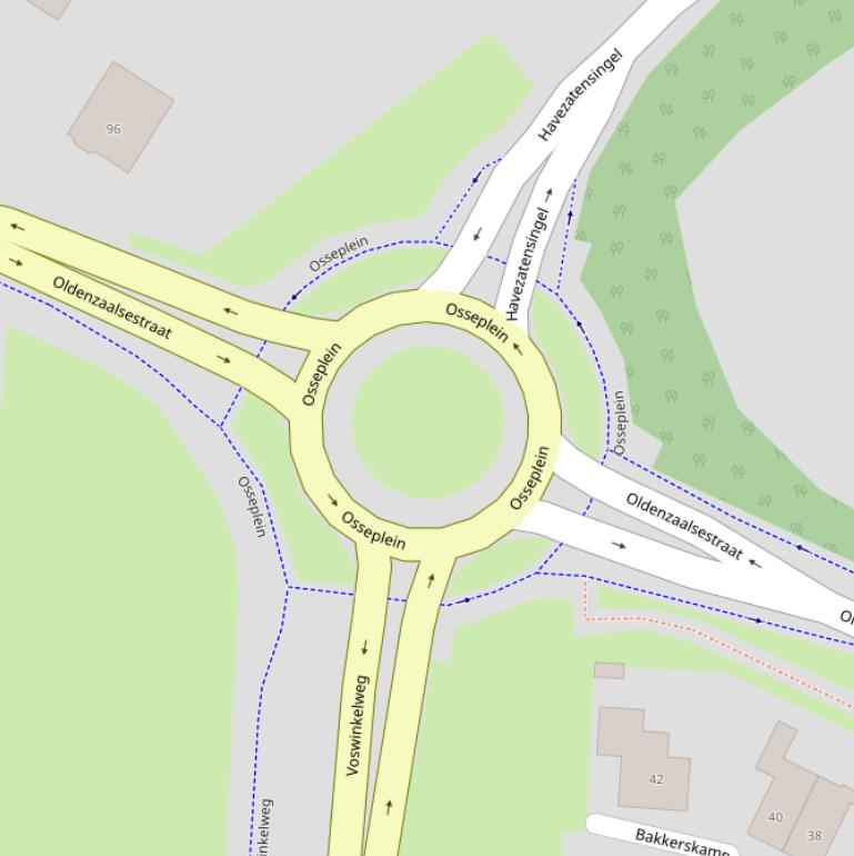 Kaart van het Osseplein.