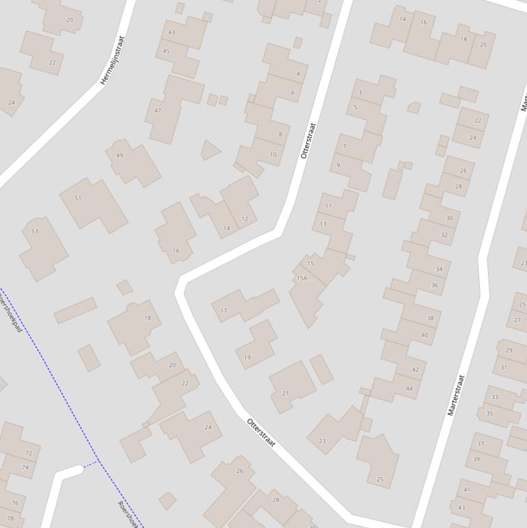 Kaart van de Otterstraat.