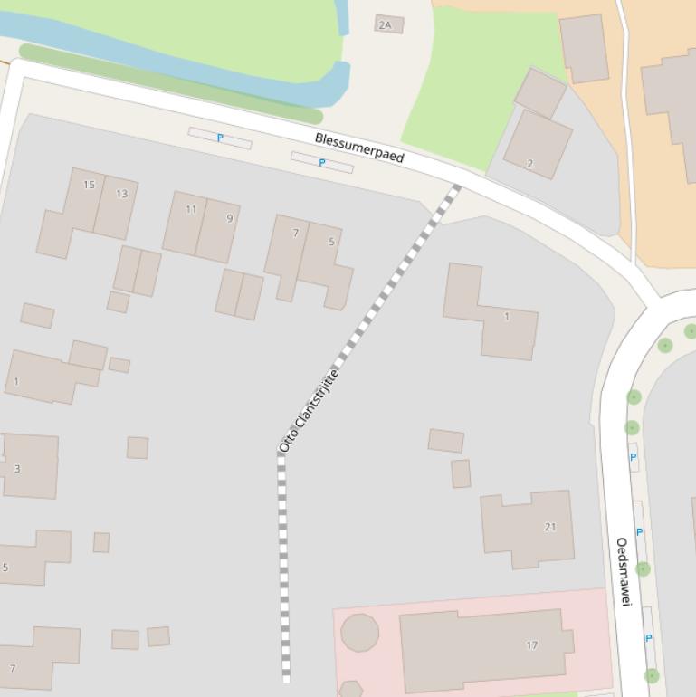 Kaart van  Otto Clantstrjitte.