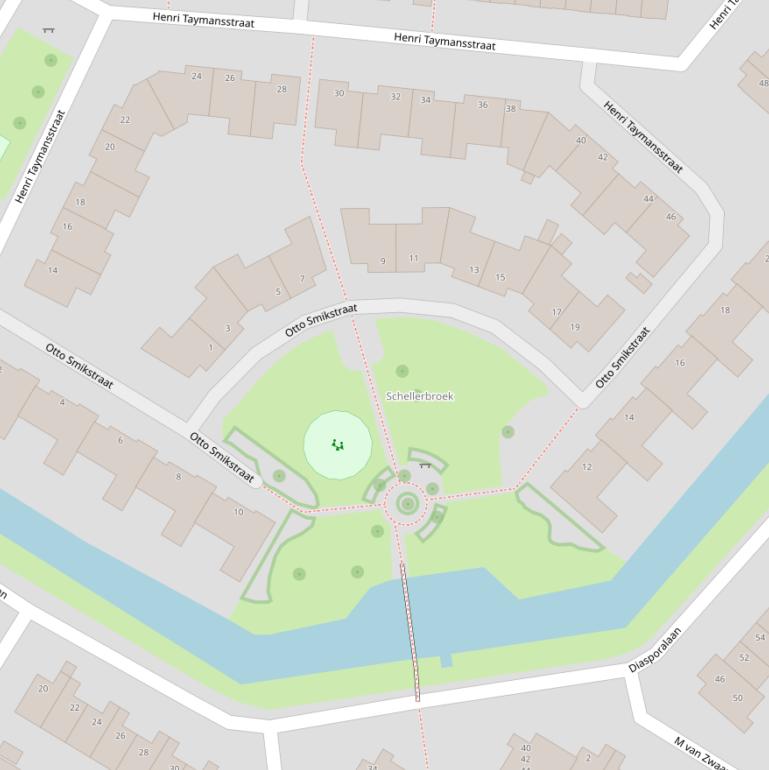 Kaart van de Otto Smikstraat.