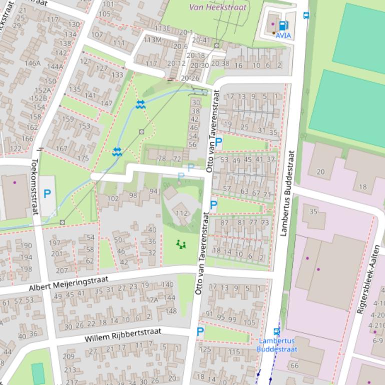 Kaart van de Otto van Taverenstraat.