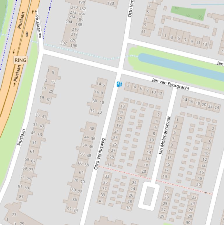 Kaart van de Otto Veniusweg.