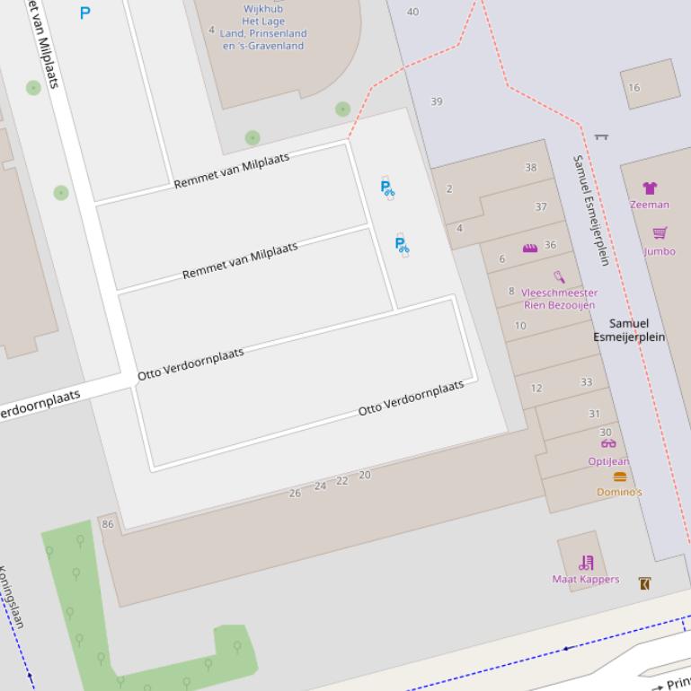 Kaart van de Otto Verdoornplaats.