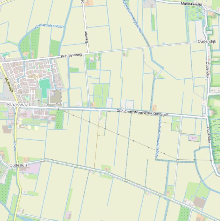 Kaart van  Oud-Cromstrijensedijk OZ.