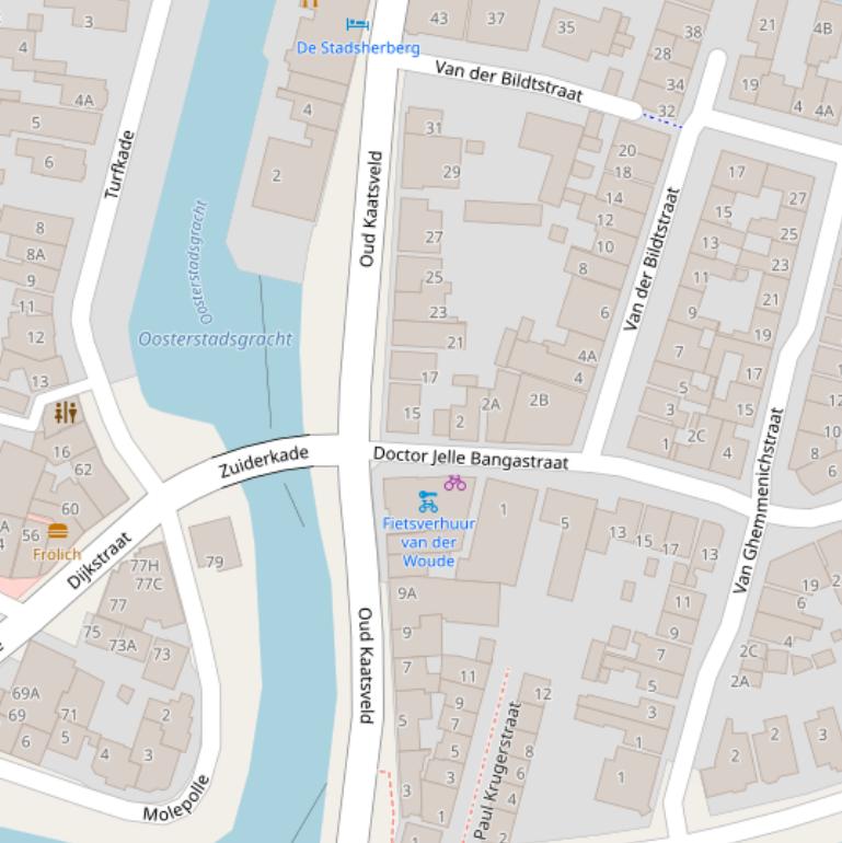 Kaart van het Oud Kaatsveld.