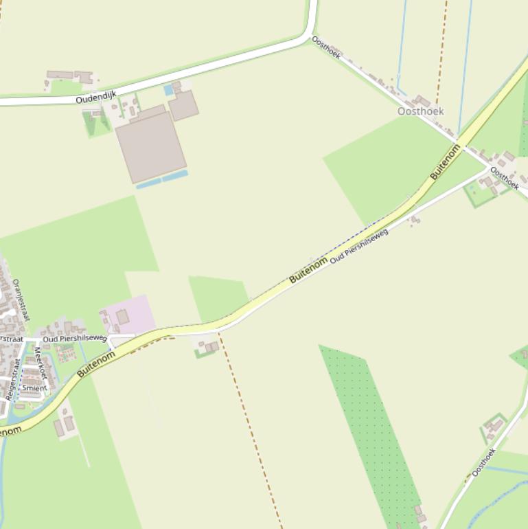 Kaart van de Oud Piershilseweg.