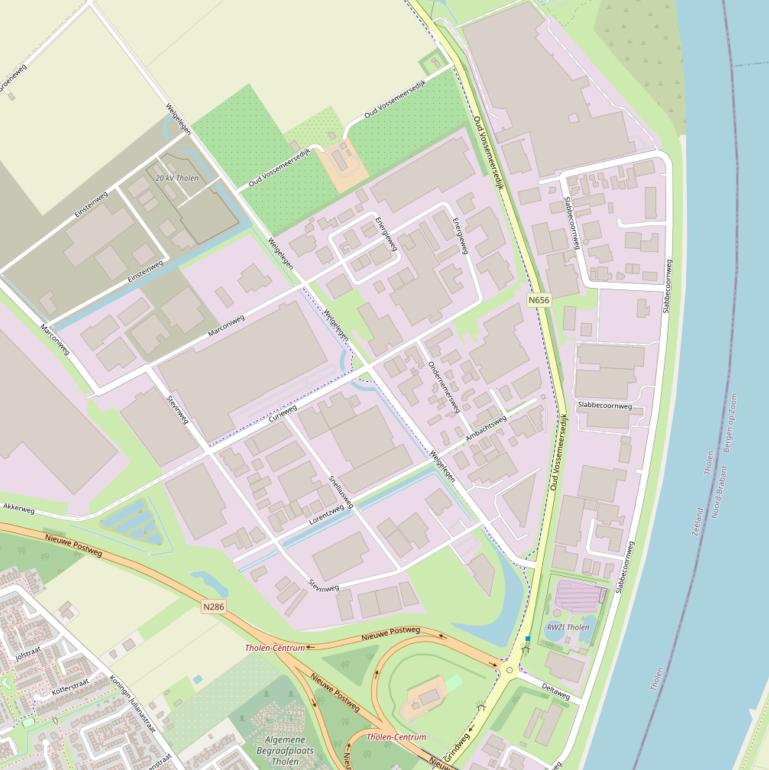 Kaart van de Oud Vossemeersedijk.