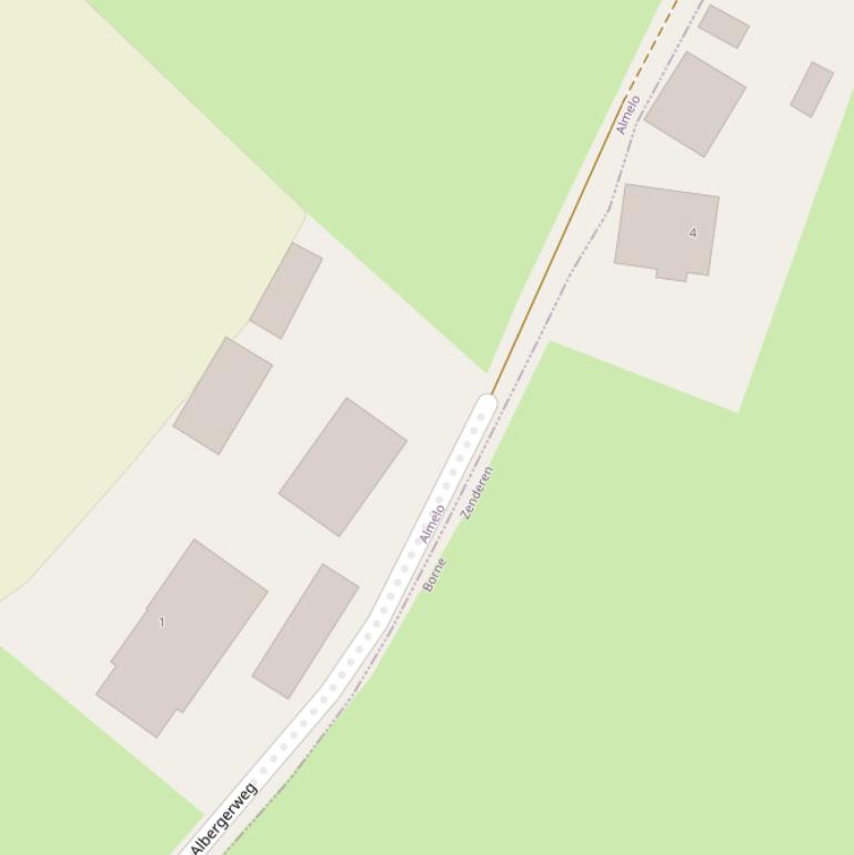 Kaart van  Oude Albergerweg.