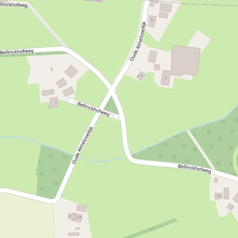 Kaart van  Oude Almelosedijk.