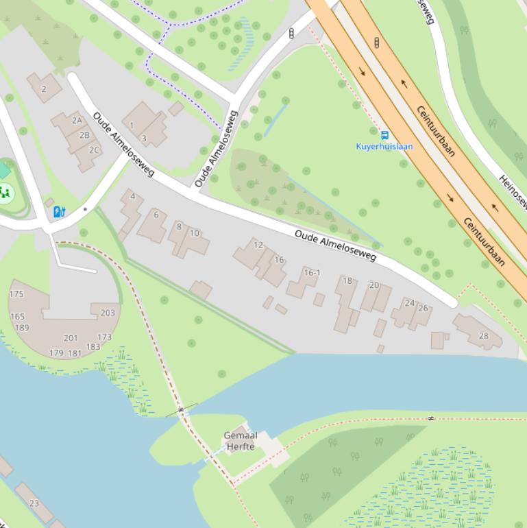 Kaart van  Oude Almeloseweg.