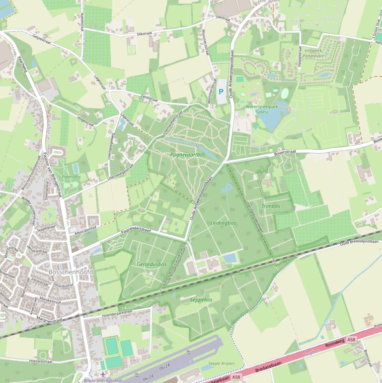 Kaart van  Oude Antwerpsepostbaan.