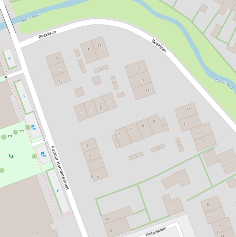Kaart van  Oude Biebweg.