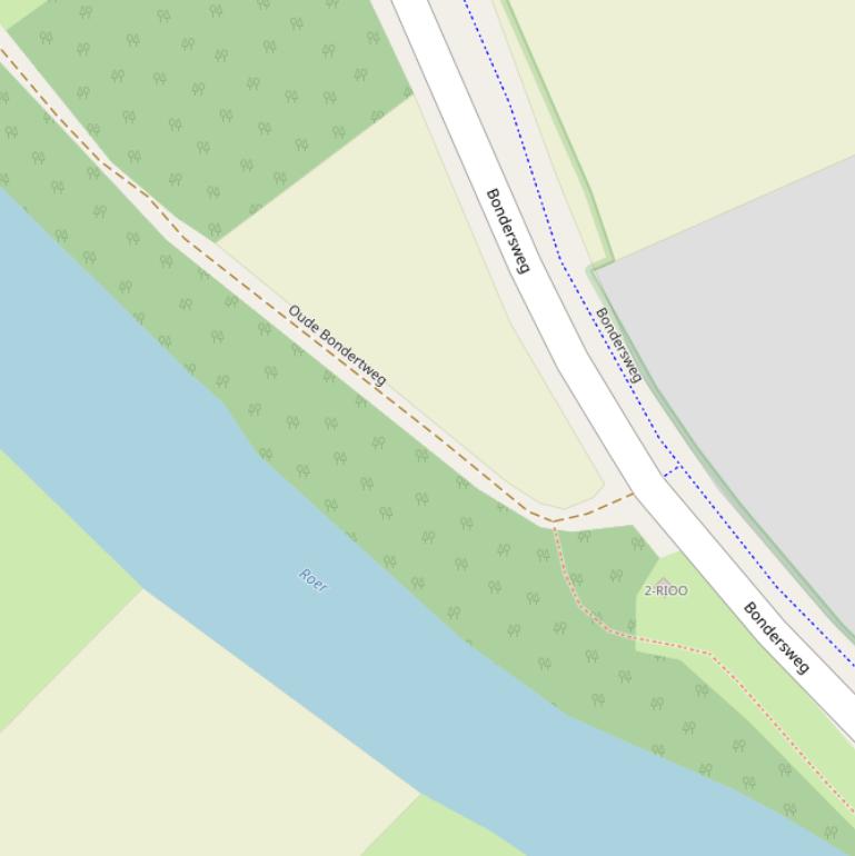 Kaart van  Oude Bondertweg.