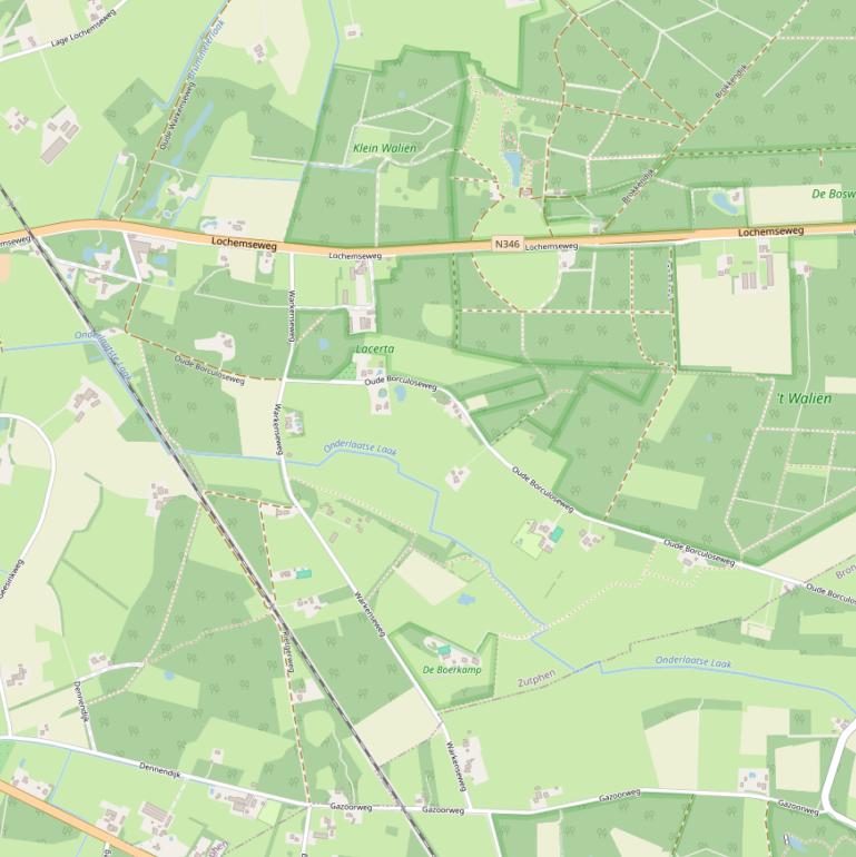 Kaart van  Oude Borculoseweg.