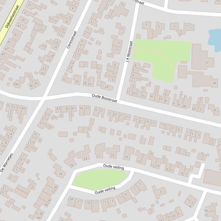 Kaart van  Oude Bosstraat.