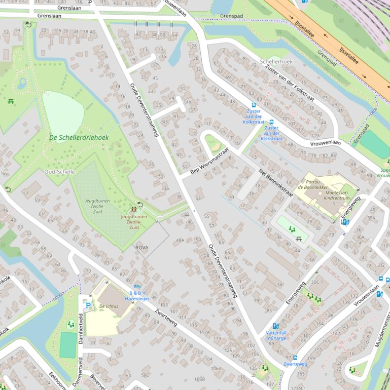 Kaart van  Oude Deventerstraatweg.