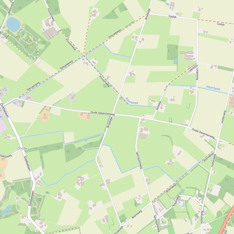 Kaart van  Oude Deventerweg.