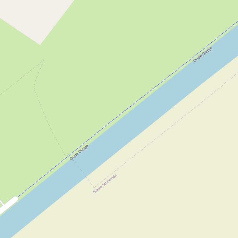 Kaart van  Oude Diepje.
