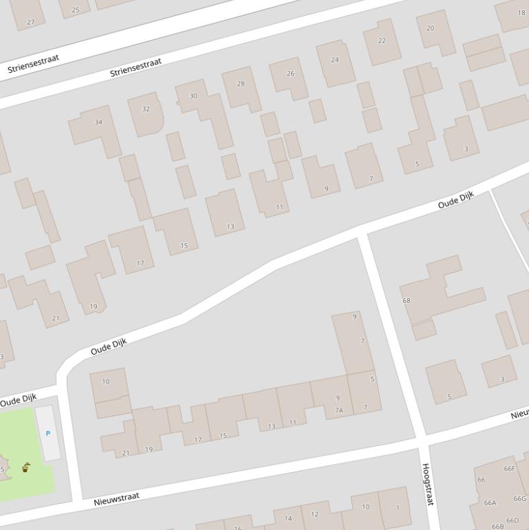 Kaart van  Oude Dijk.