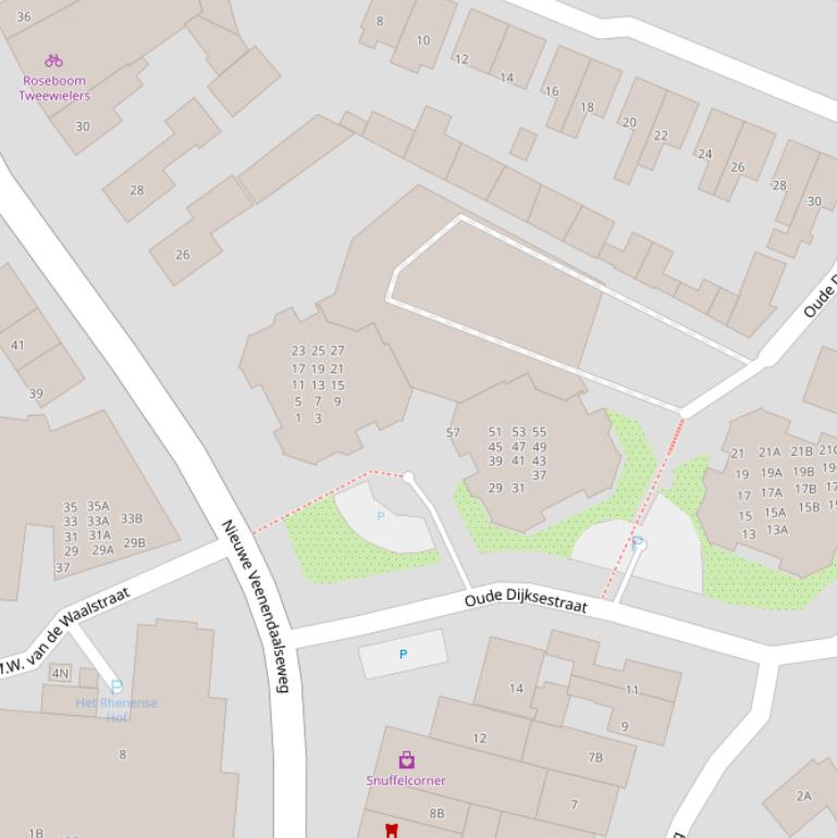 Kaart van  Oude Dijksestraat.