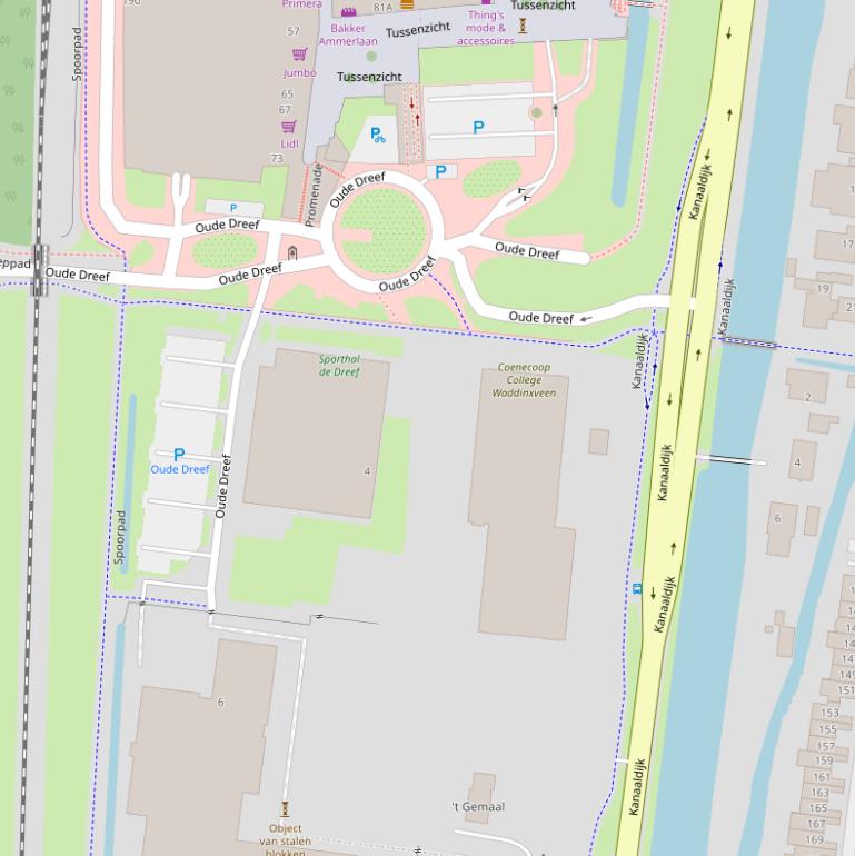Kaart van  Oude Dreef.