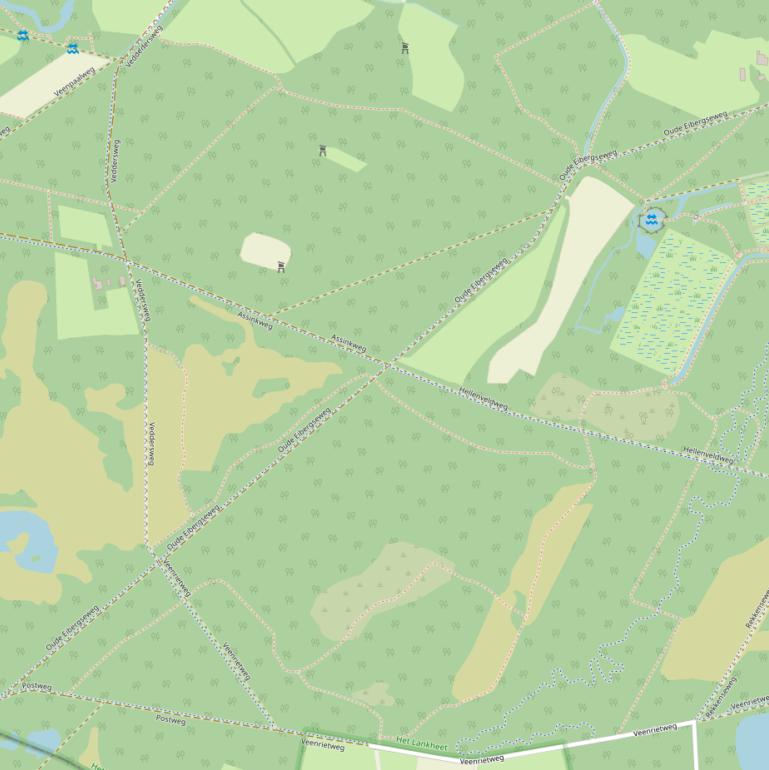 Kaart van  Oude Eibergseweg.