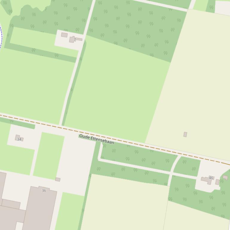 Kaart van  Oude Ettensebaan.