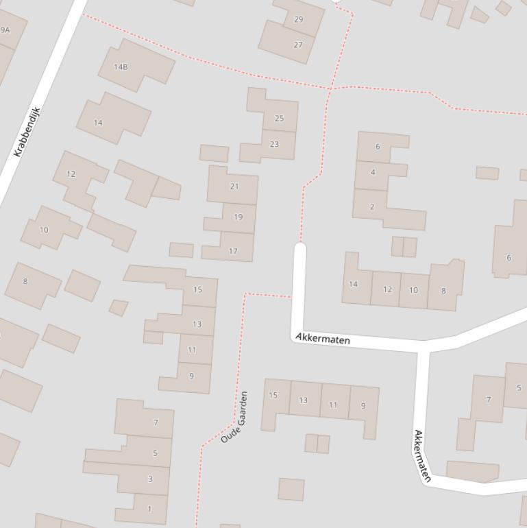 Kaart van  Oude Gaarden.