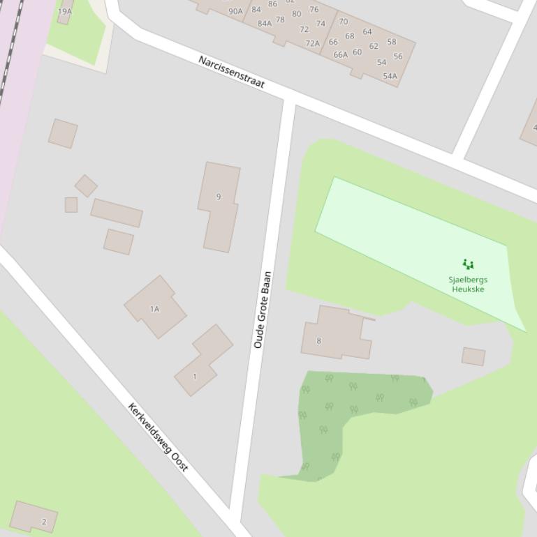 Kaart van  Oude Grote Baan.