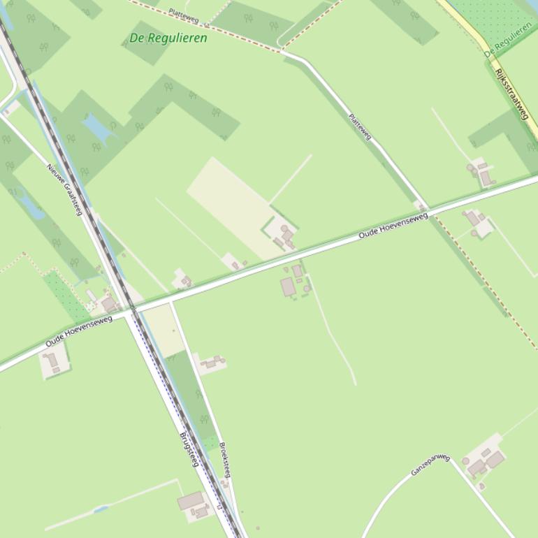 Kaart van  Oude Hoevenseweg.