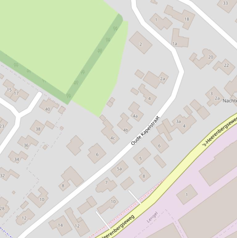 Kaart van  Oude Kapelstraat.
