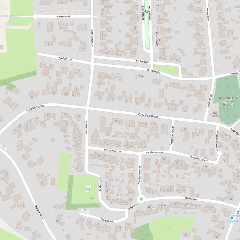 Kaart van  Oude Kerkstraat.