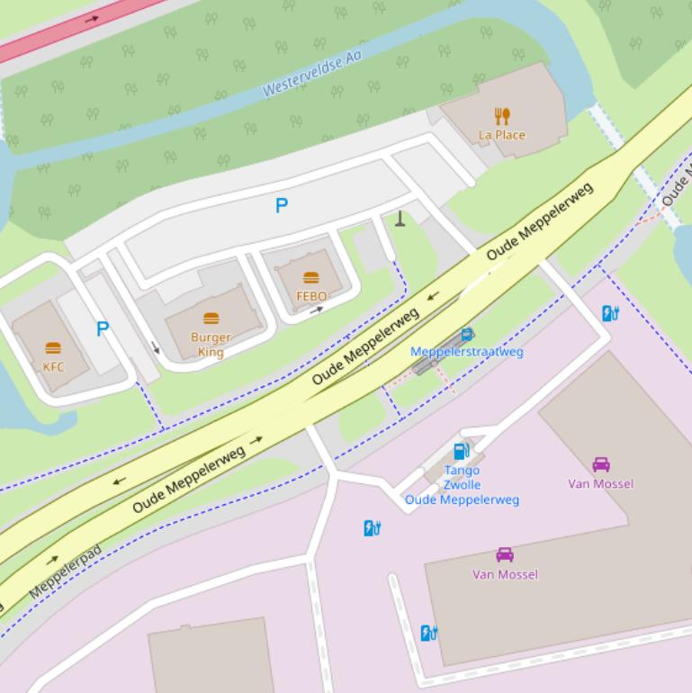 Kaart van  Oude Meppelerweg.