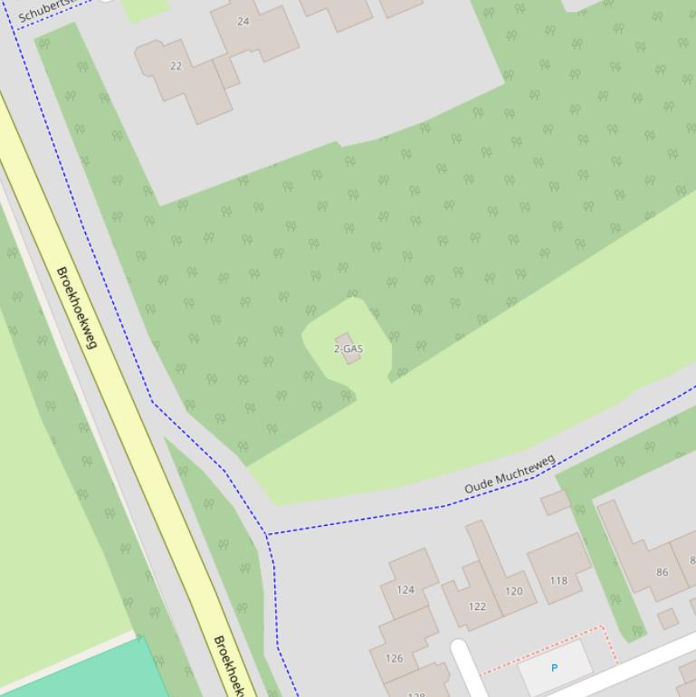 Kaart van  Oude Muchteweg.