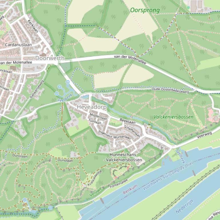 Kaart van  Oude Oosterbeekseweg.